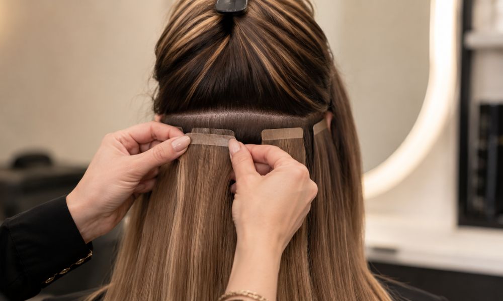 1. Tape-In Hair Extensions