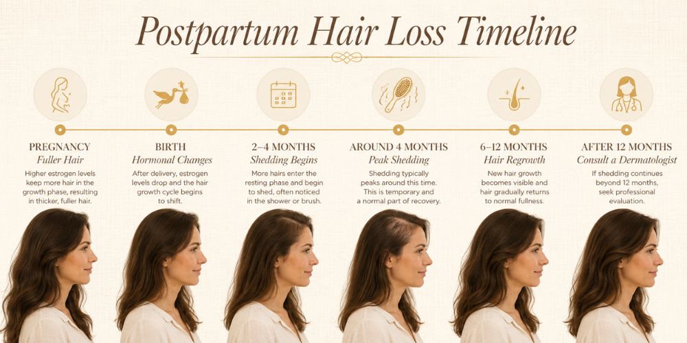 Postpartum Hair Loss Timeline_ When Does It Start, Peak, and Stop
